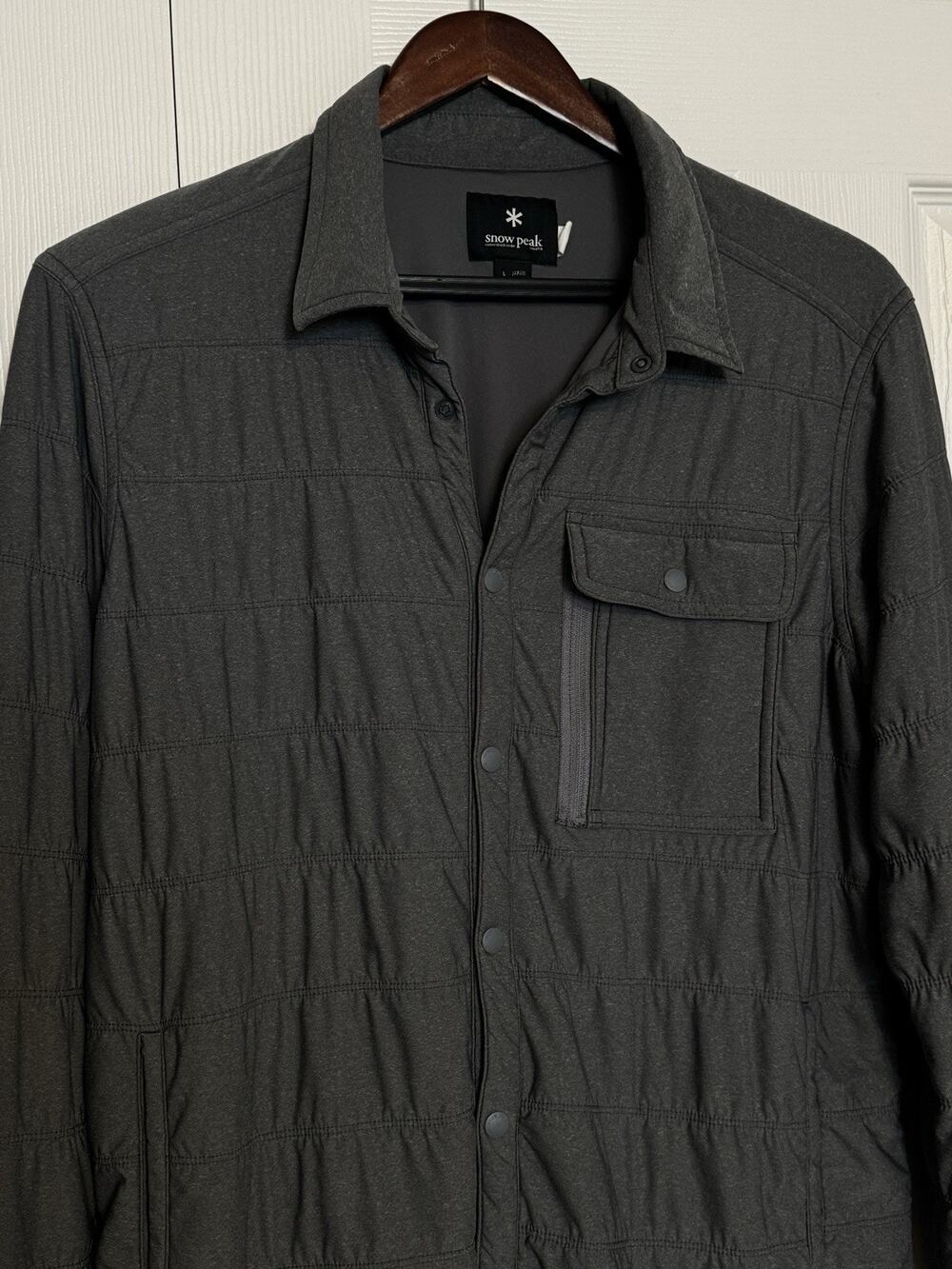 Snow Peak Flexible Insulated Shirt Jacket Grey - US Medium / Japan Large EUC